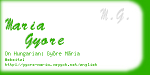 maria gyore business card